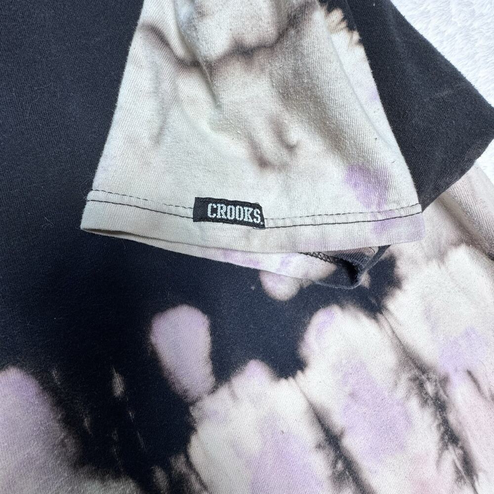 Crooks & Castles FWU Tie Dye Graphic T Shirt Mens 2XL Black Pink Streetwear - Picture 3 of 7